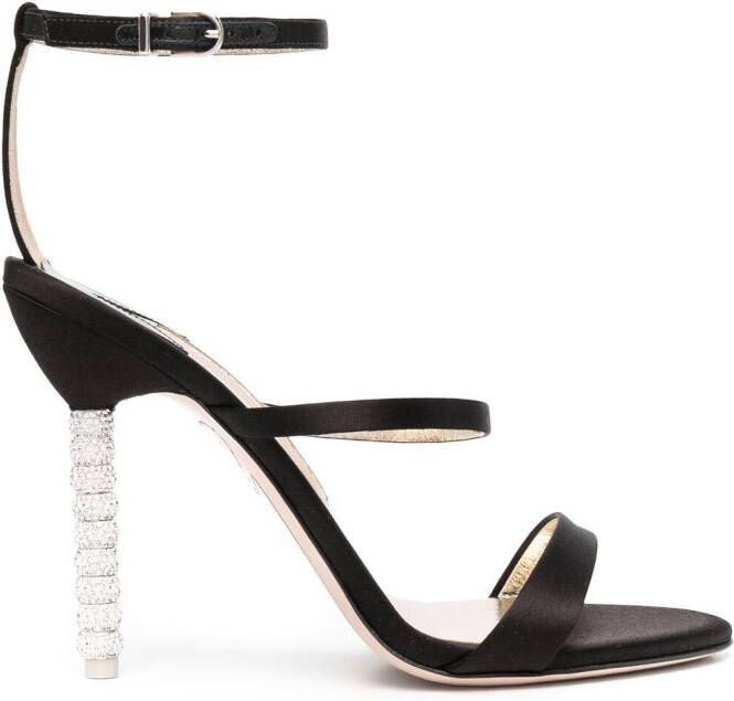 Sophia Webster Faw crystal-heeled sandals Black