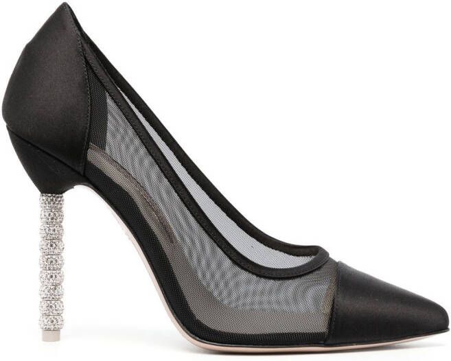 Sophia Webster Jasmine 110mm crystal-embellished pumps Black