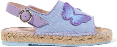 Sophia Webster Mini butterfly-appliqué slingback espadrilles Purple