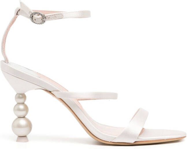 Sophia Webster 85mm Rosalind Pearl sandals White