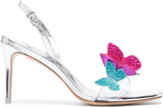 Sophia Webster Vanessa 85mm slingback sandals Silver