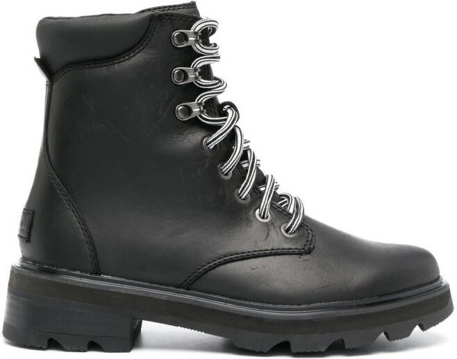 SOREL Lennox leather ankle boots Black