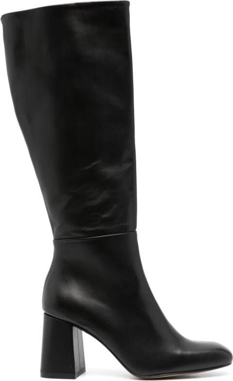 Souliers Martinez Anabel 85mm leather knee boots Black