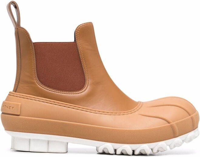 Stella McCartney elasticated-panel ankle boots Brown