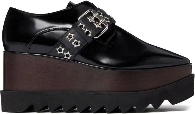Stella McCartney Elyse buckle-fastening lace-up shoes Black