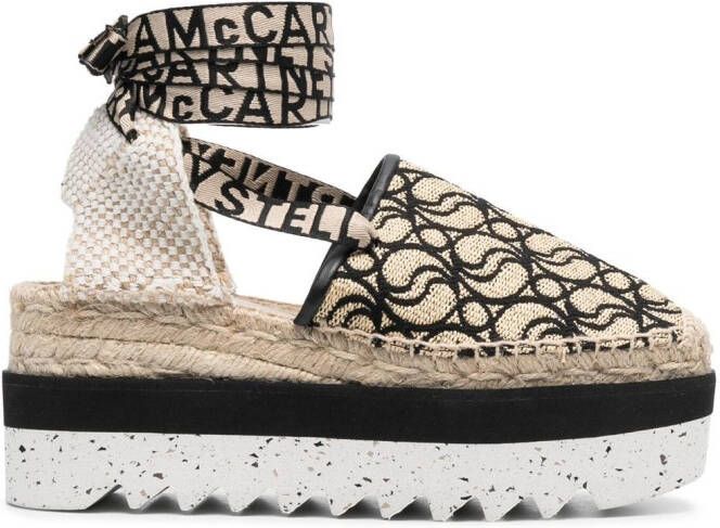 Stella McCartney Gaia flatform espadrilles Neutrals