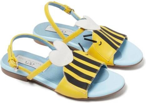 Stella McCartney Kids Bumblebee faux-leather sandals Yellow
