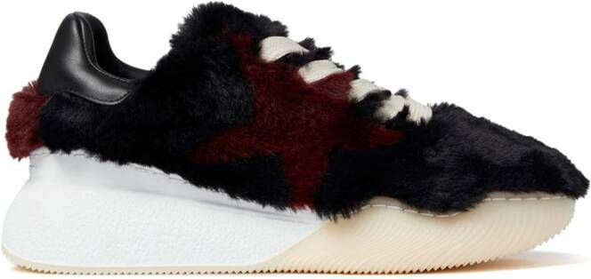 Stella McCartney Loop faux-fur sneakers Black