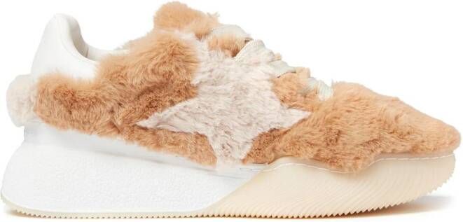 Stella McCartney Loop fleece-texture sneakers Neutrals