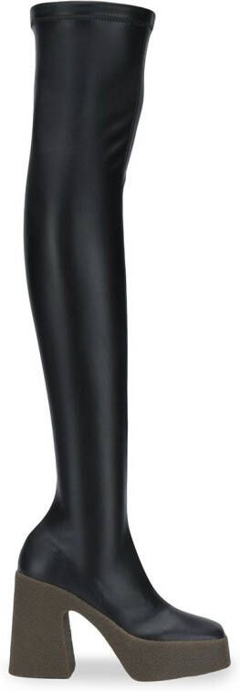 Stella McCartney platform thigh-high boots Black