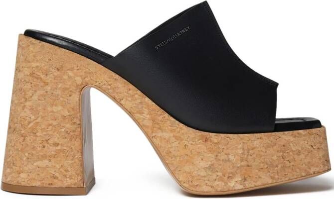 Stella McCartney Skyla cork-platform sandals Black