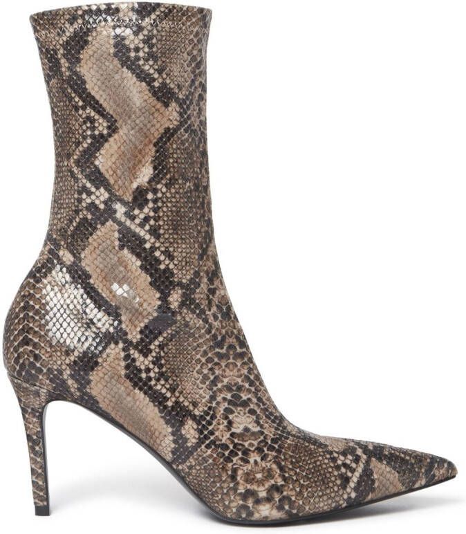 Stella McCartney Stella Iconic python-print boots Brown