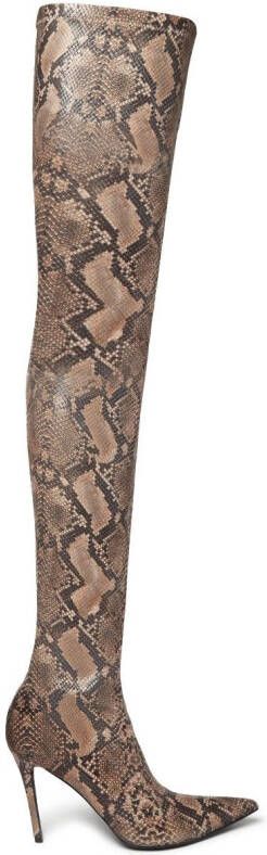 Stella McCartney Stella Iconic python-print boots Brown