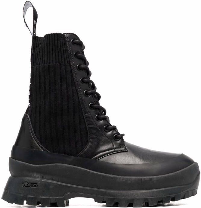 Stella McCartney Trace lace-up combat boots Black