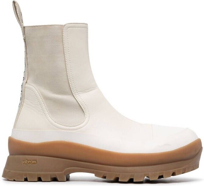 Stella McCartney Trace logo-print boots Neutrals