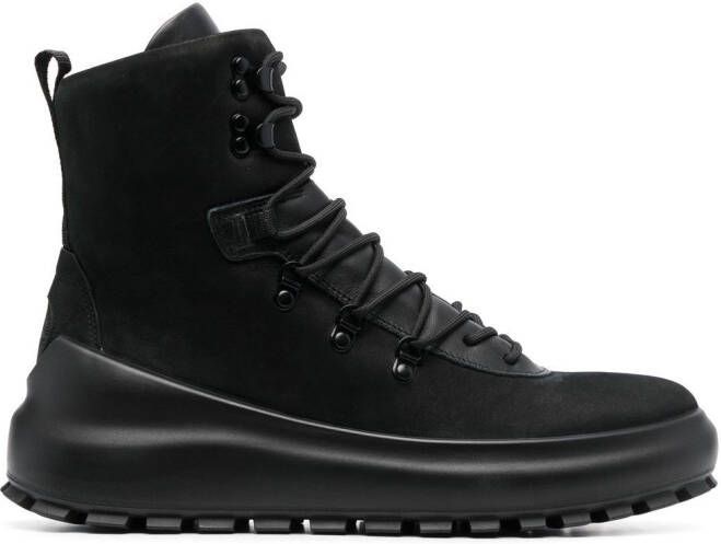 Stone Island lace-up ankle boots Black