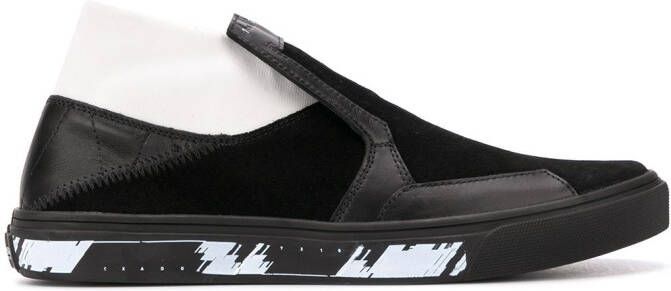 Stone Island Shadow Project contrast panel perforated sneakers Black