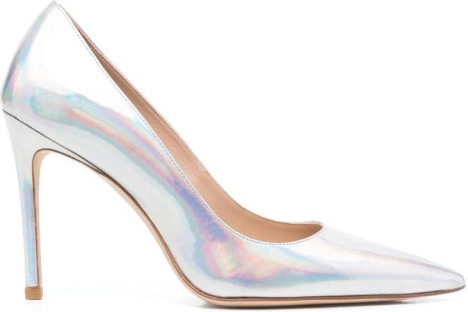 Stuart Weitzman 100 holographic-effect pumps Silver