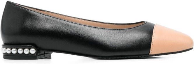 Stuart Weitzman 10mm faux-pearl leather pumps Black