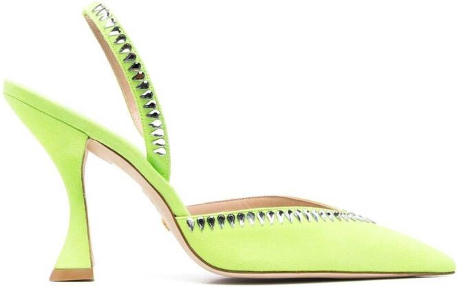 Stuart Weitzman 110mm crystal-embellished pumps Green