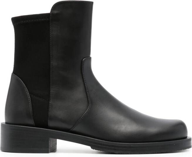 Stuart Weitzman 5050 Bold 30mm leather ankle boots Black