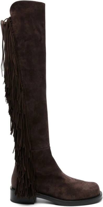 Stuart Weitzman 5050 Bold Fringe boots Brown