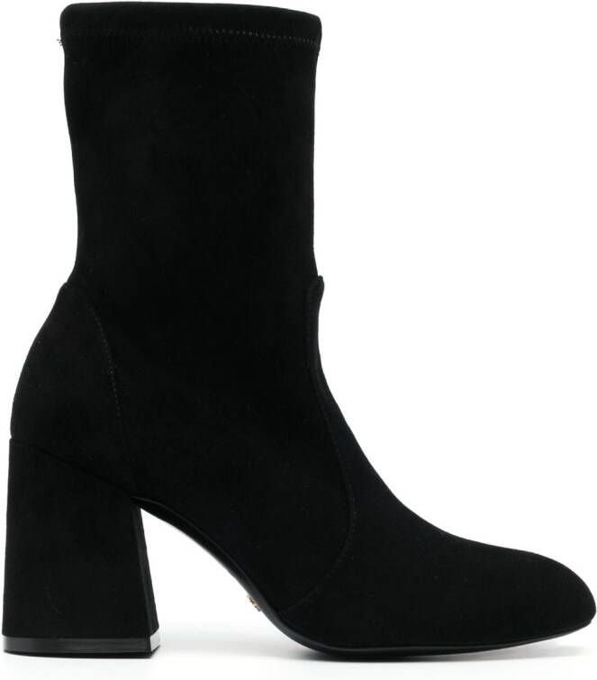 Stuart Weitzman 80mm mid-calf suede boots Black