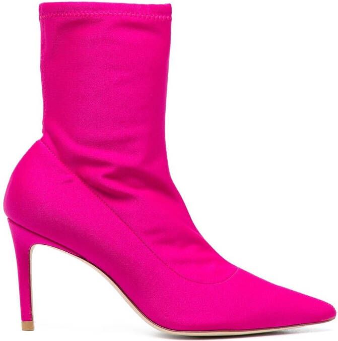 Stuart Weitzman 90mm sock-style boots Pink