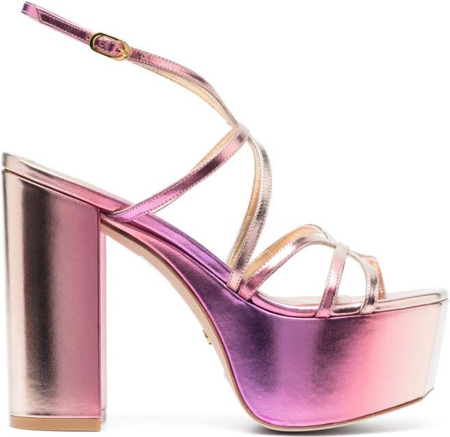 Stuart Weitzman Barelythere 145mm platform sandals Pink