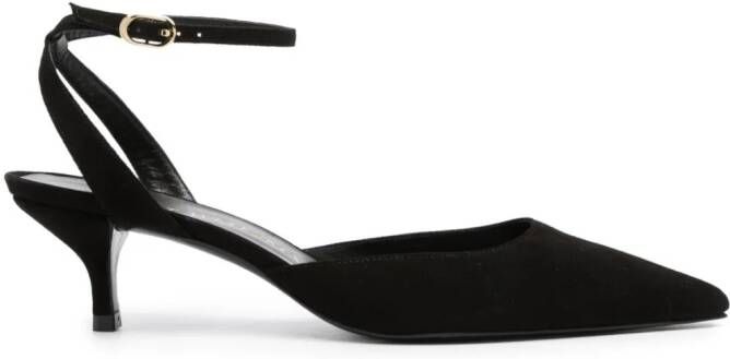 Stuart Weitzman Barelythere 50mm suede pumps Black