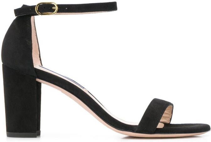 Stuart Weitzman block heel sandals Black