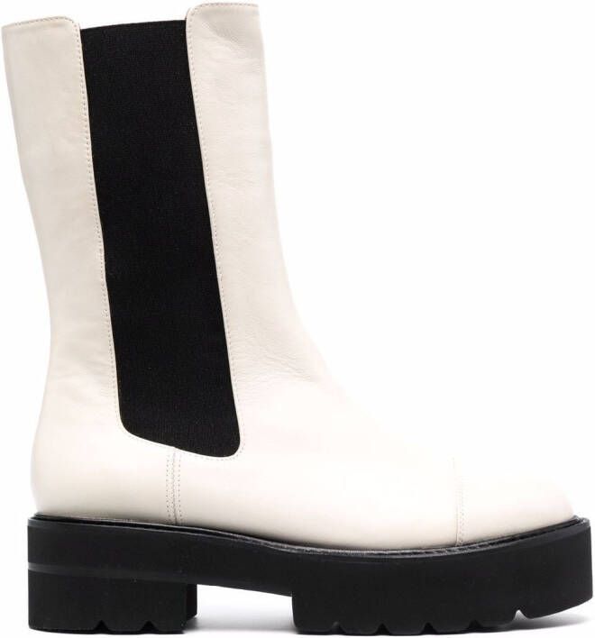 Stuart Weitzman 55mm chunky leather boots Neutrals