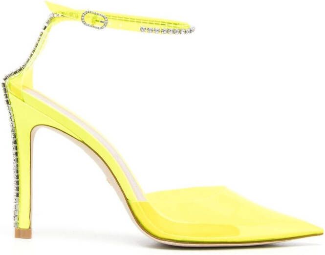 Stuart Weitzman crystal-embellished stiletto pumps Yellow