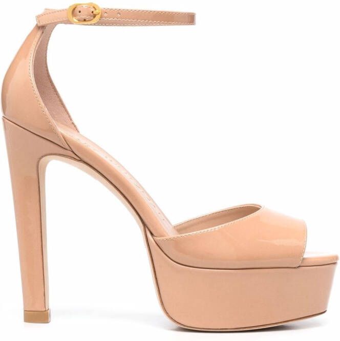 Stuart Weitzman Disco Platform Sandals Brown