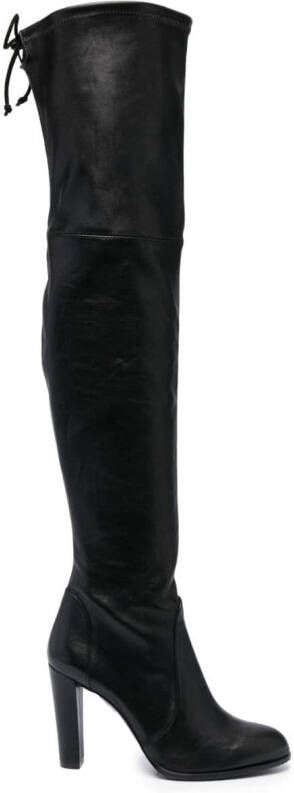 Stuart Weitzman Highland 95mm leather boots Black