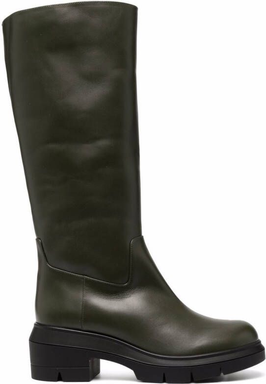 Stuart Weitzman knee-length leather boots Brown