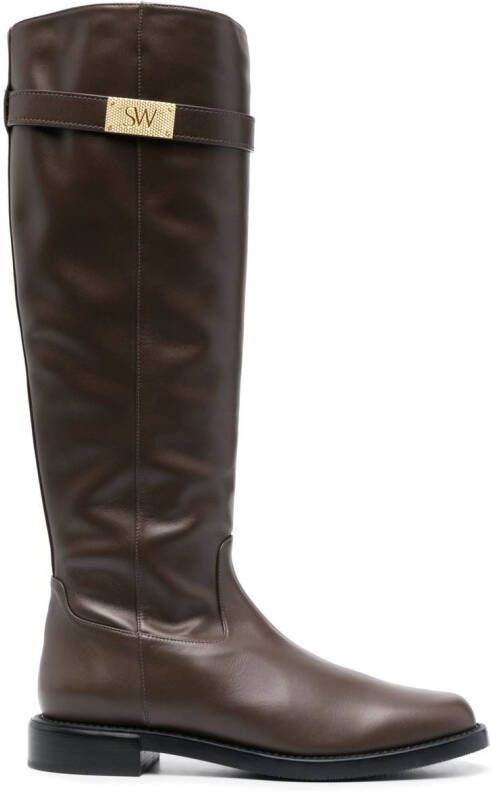 Stuart Weitzman leather knee-length boots Brown