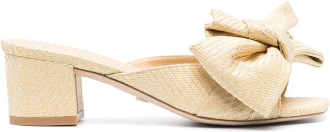 Stuart Weitzman LOVEKNOT 50 block slides Neutrals