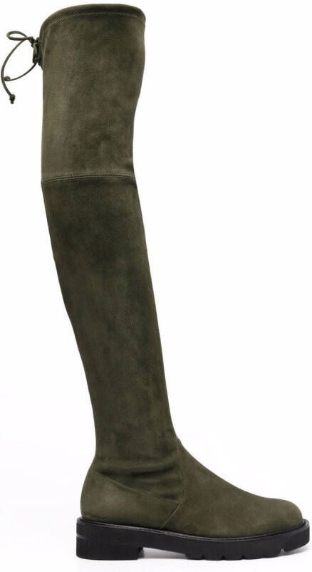 Stuart Weitzman Lowland Lift suede boots Green