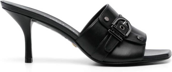 Stuart Weitzman Maverick 75mm leather sandals Black