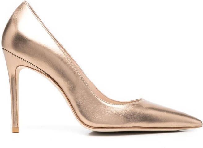 Stuart Weitzman metallic-effect leather pumps Neutrals