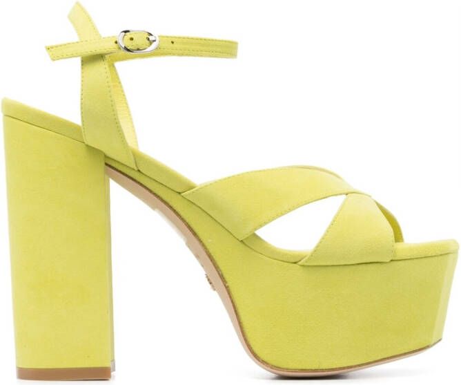 Stuart Weitzman Miami 140mm platform sandals Green