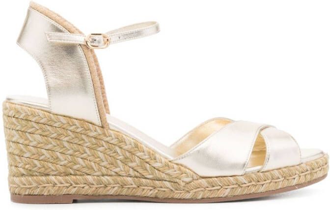 Stuart Weitzman 80mm Mirella II espadrilles Gold