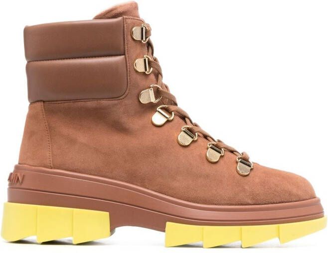 Stuart Weitzman Noho Hiker lace-up boots Brown
