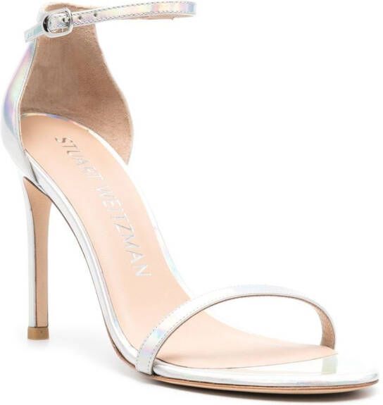 Stuart Weitzman 110mm Nudistsong sandals Silver