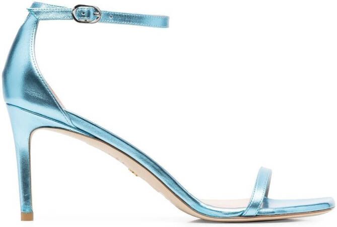 Stuart Weitzman Nudistcurve 75mm heel sandals Blue