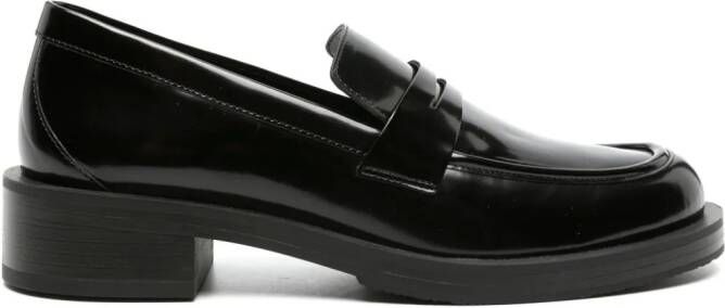 Stuart Weitzman Palmer Bold leather loafers Black
