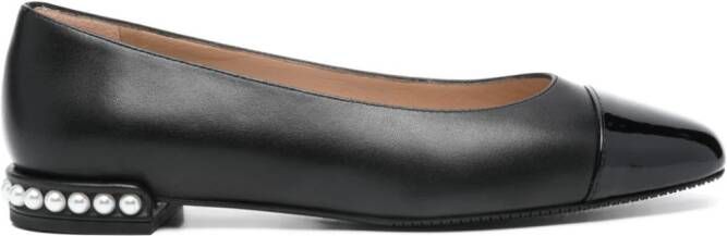 Stuart Weitzman Pearl Flat leather ballerina shoes Black