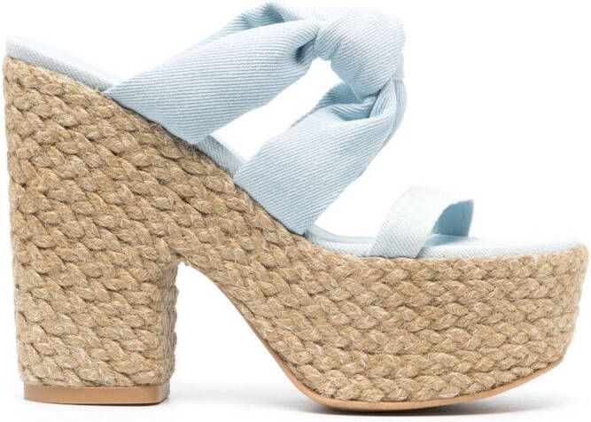 Stuart Weitzman 145mm Playa Sohigh espadrilles Blue