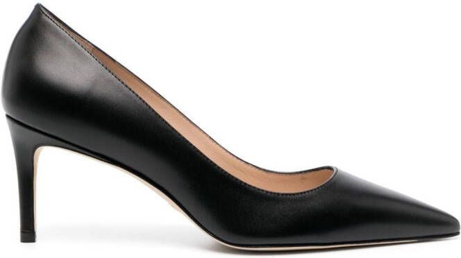 Stuart Weitzman Stuart 75mm leather pumps Black